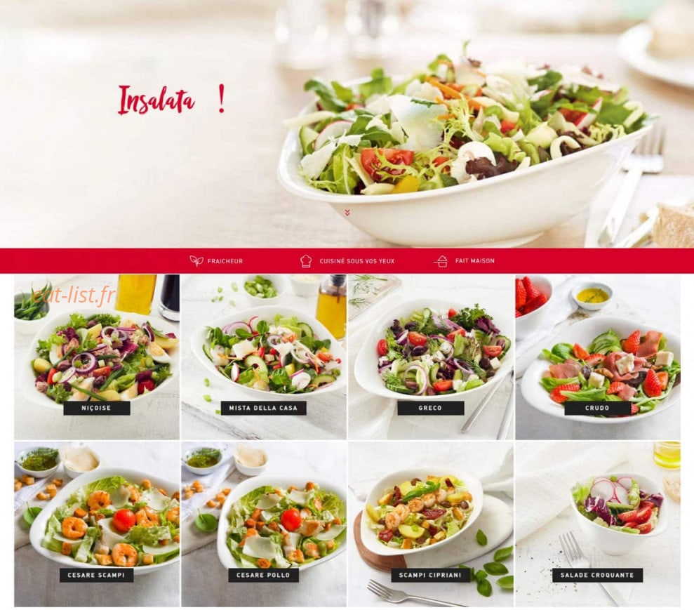 Vapiano — carte page 1