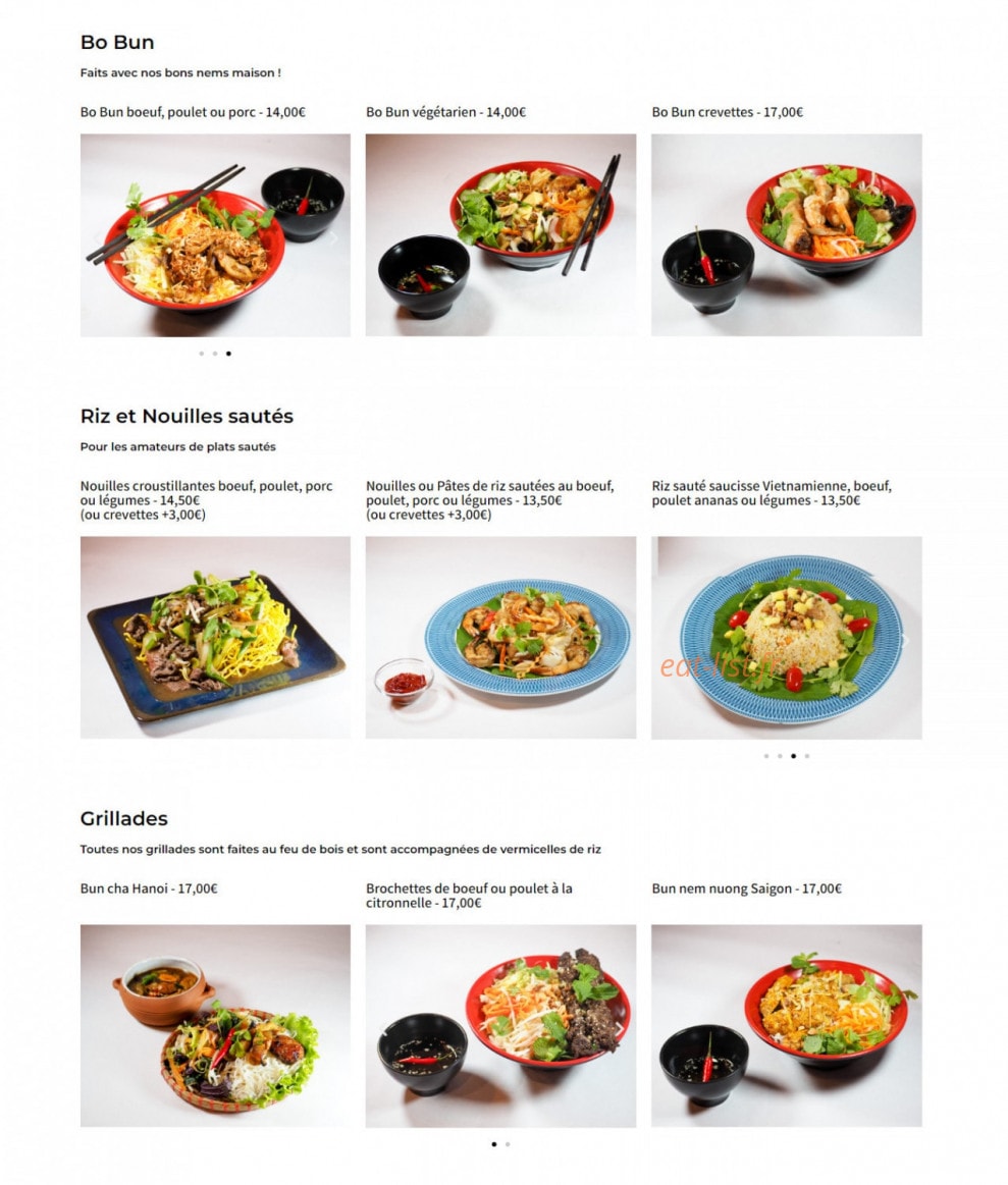 Viet Pho — carte page 2