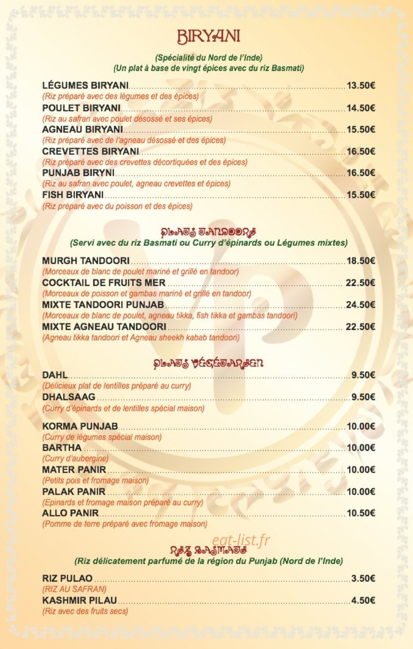 Villa Punjab — carte page 6