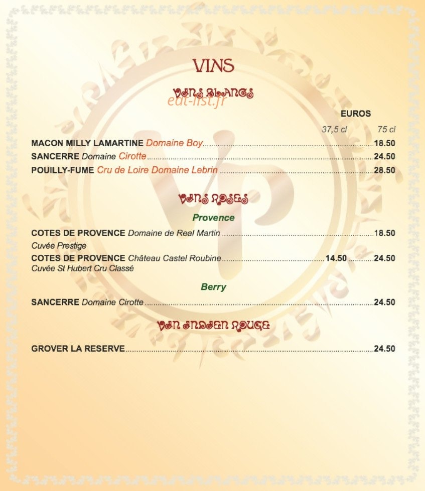 Villa Punjab — carte page 9