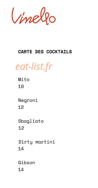 Vinello — carte page 17
