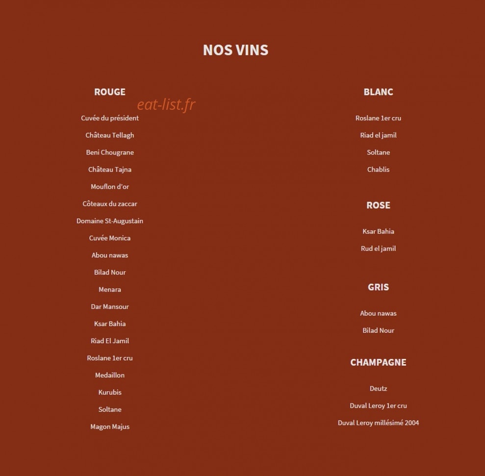 Zerda Café — carte page 4