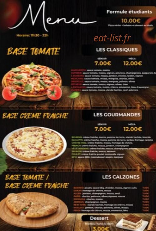 1 2 3 Pizza — carte page 1