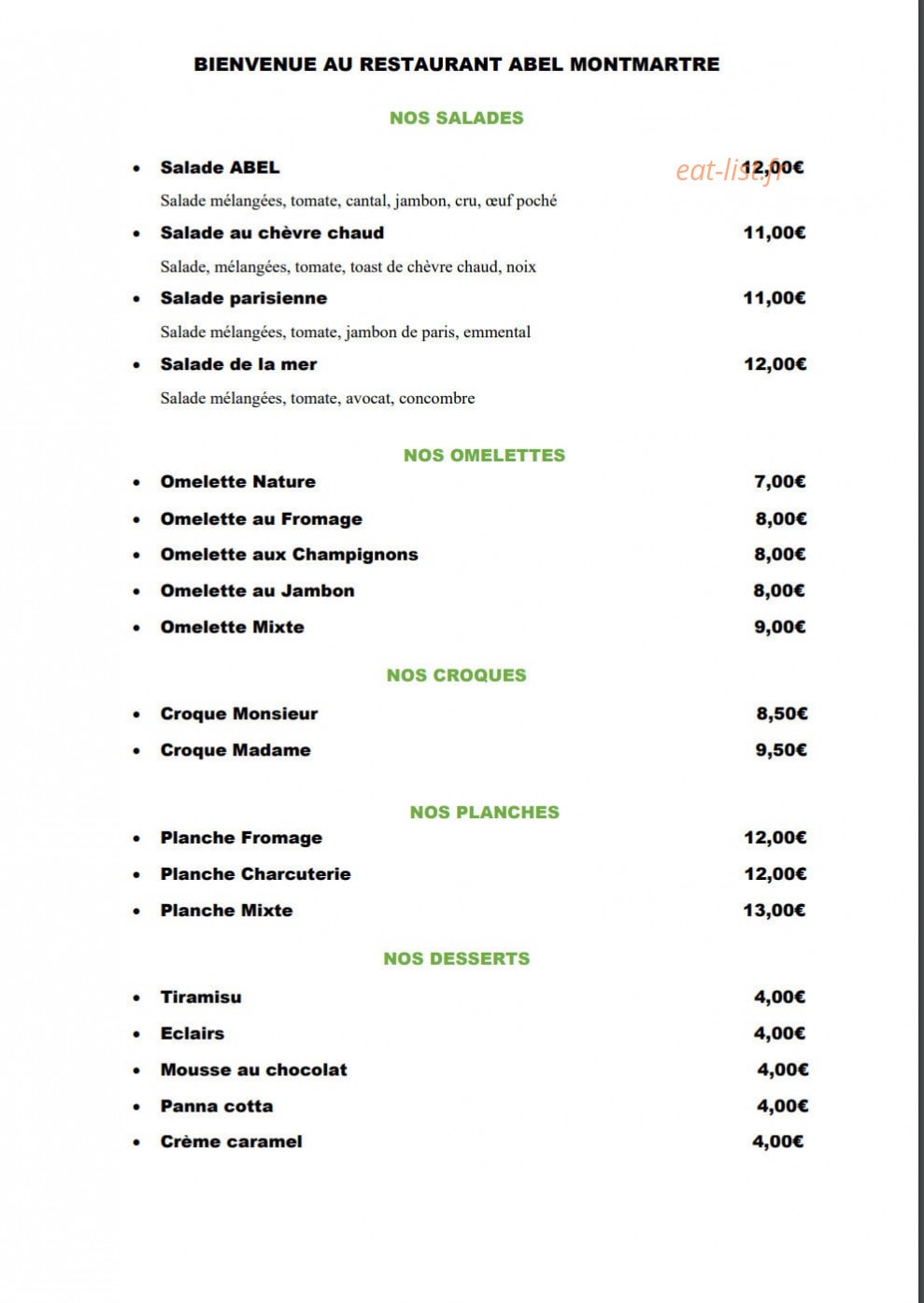 Abel Montmartre — carte page 2