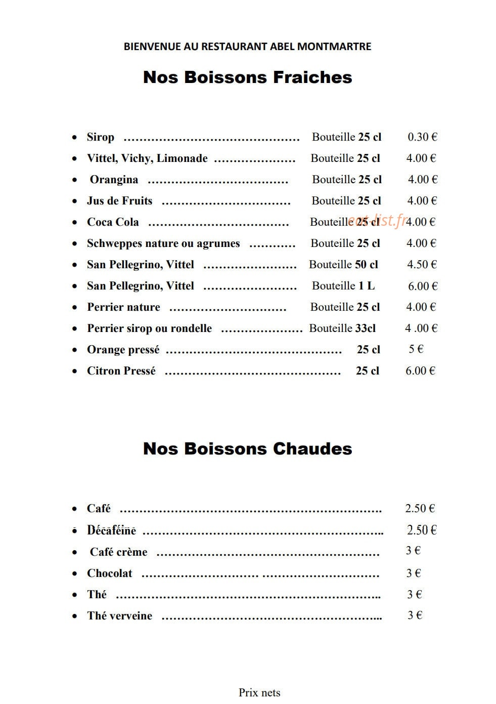 Abel Montmartre — carte page 8