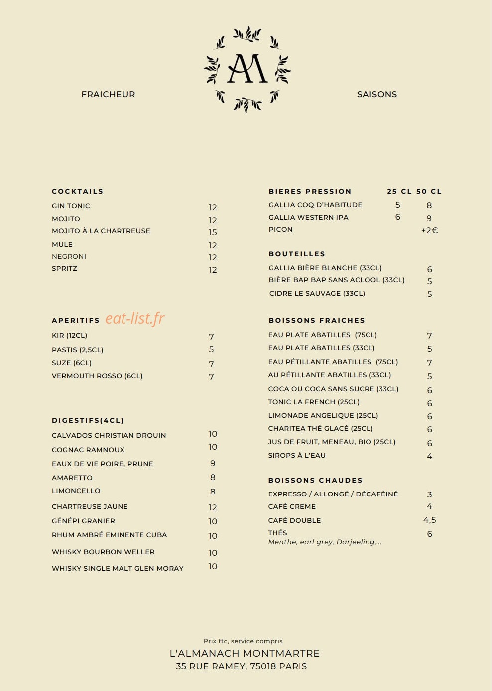 Almanach — carte page 3