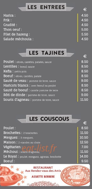 Assiette berbère — carte page 2