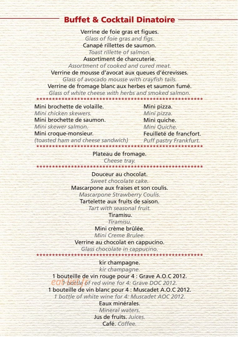 Au Cadet de Gascogne — carte page 7