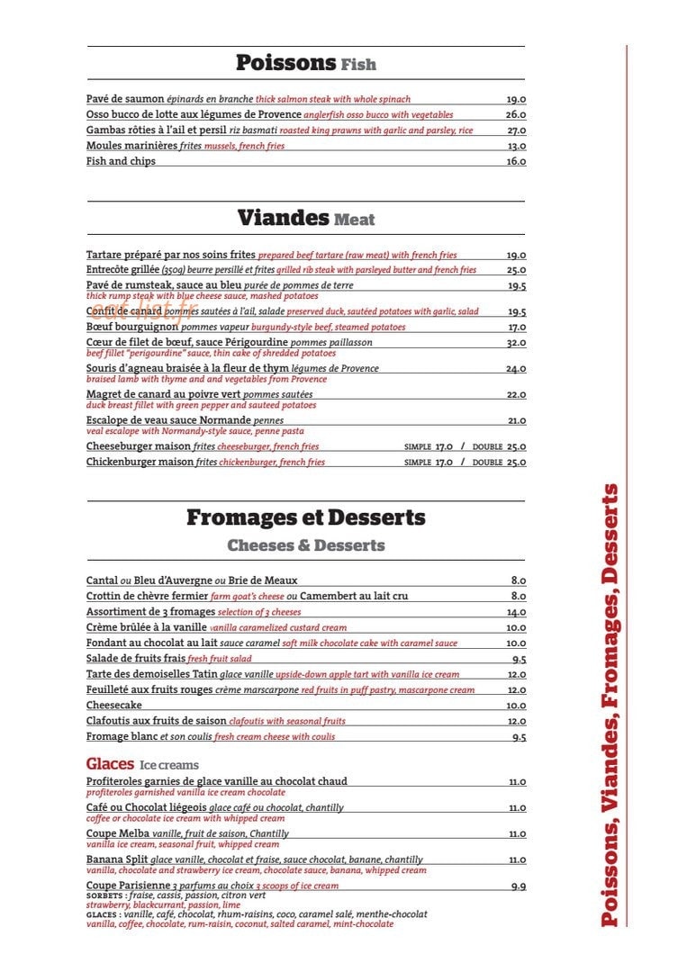 Au Cadet de Gascogne — carte page 5
