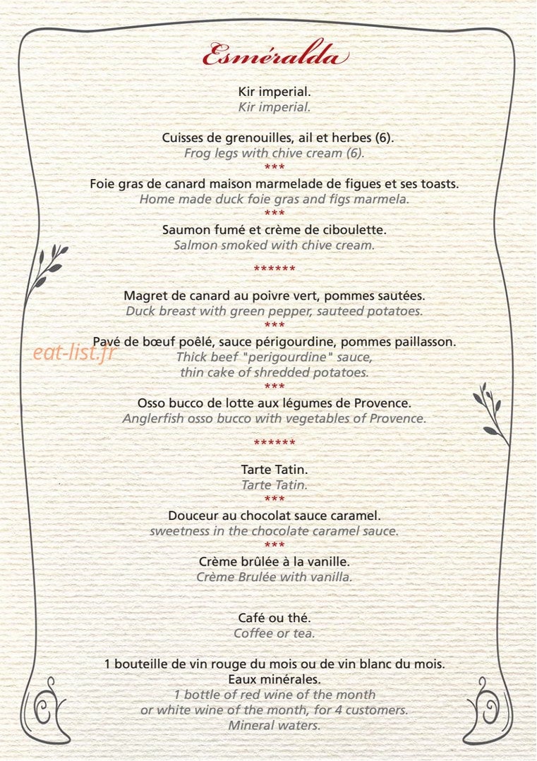Au Cadet de Gascogne — carte page 9