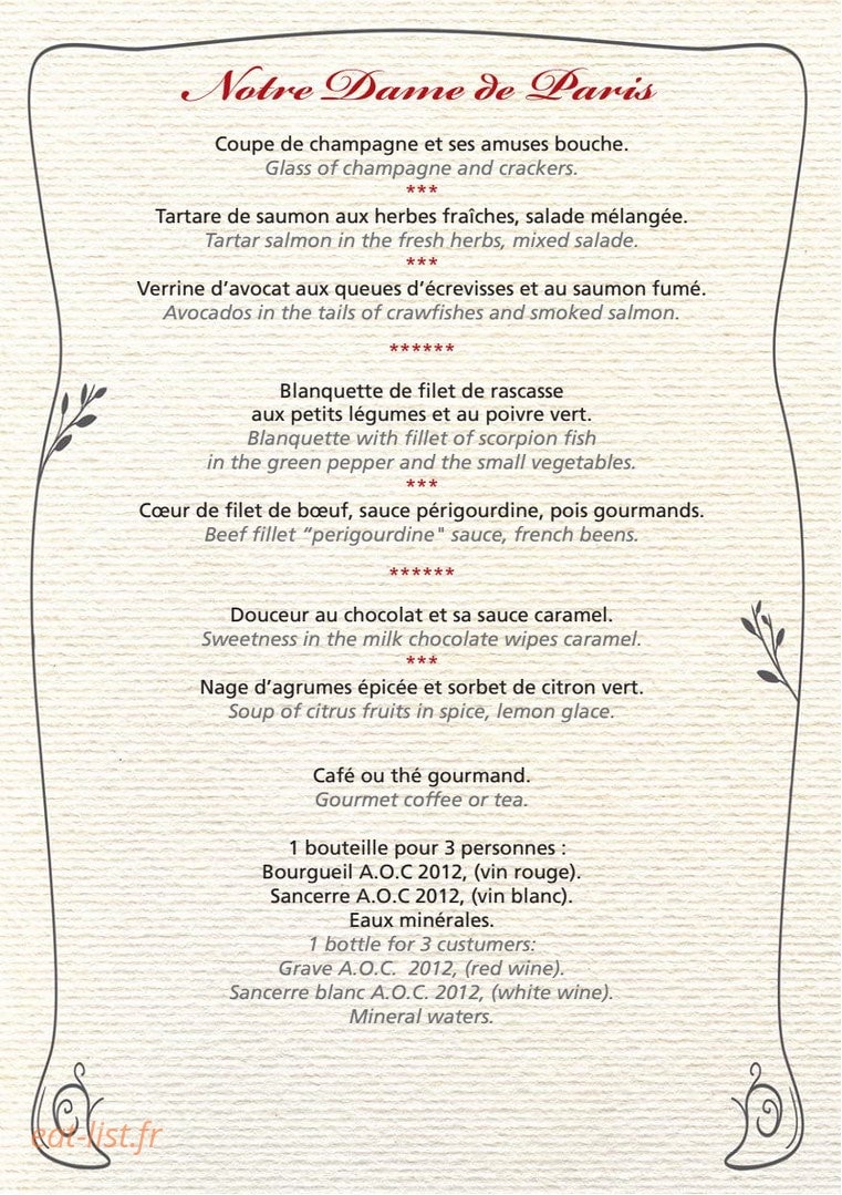Au Cadet de Gascogne — carte page 14