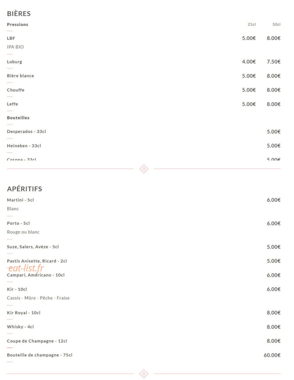 Au Rendez-Vous de Montmartre — carte page 5