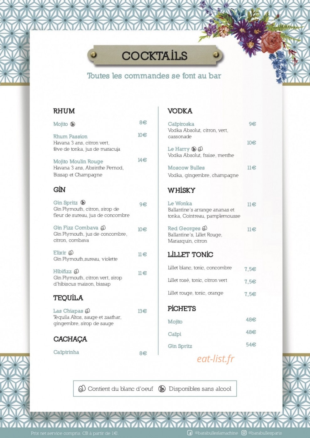 Bar à Bulles — carte page 2