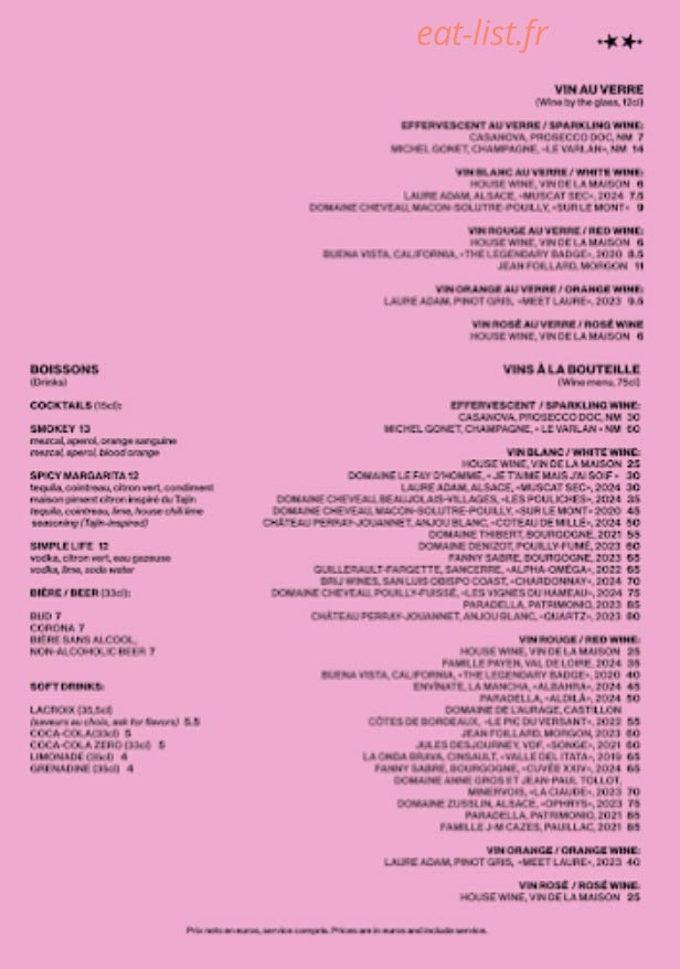 Billy Blue — carte page 2
