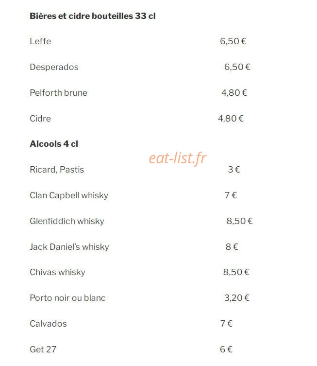 Bistrot Chez Soi — carte page 5