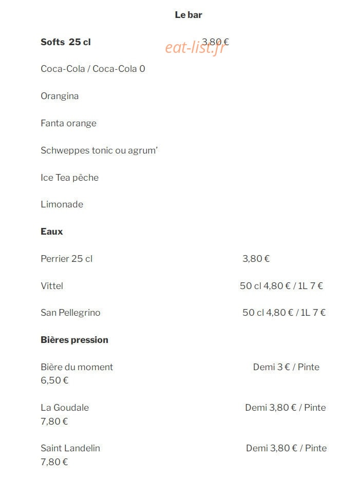 Bistrot Chez Soi — carte page 4