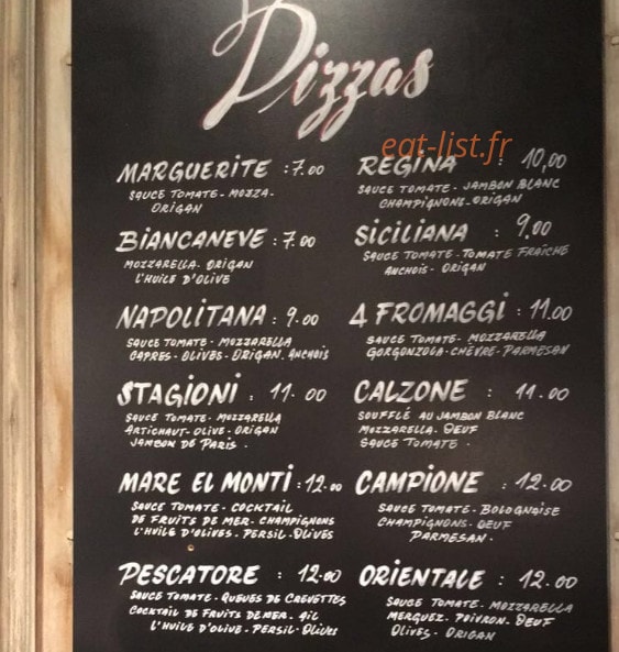 Bistrot Le 18 — carte page 1