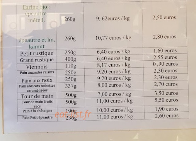 Boulangerie Alexine — carte page 2
