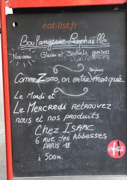 Boulangerie Raphaëlle — carte page 1