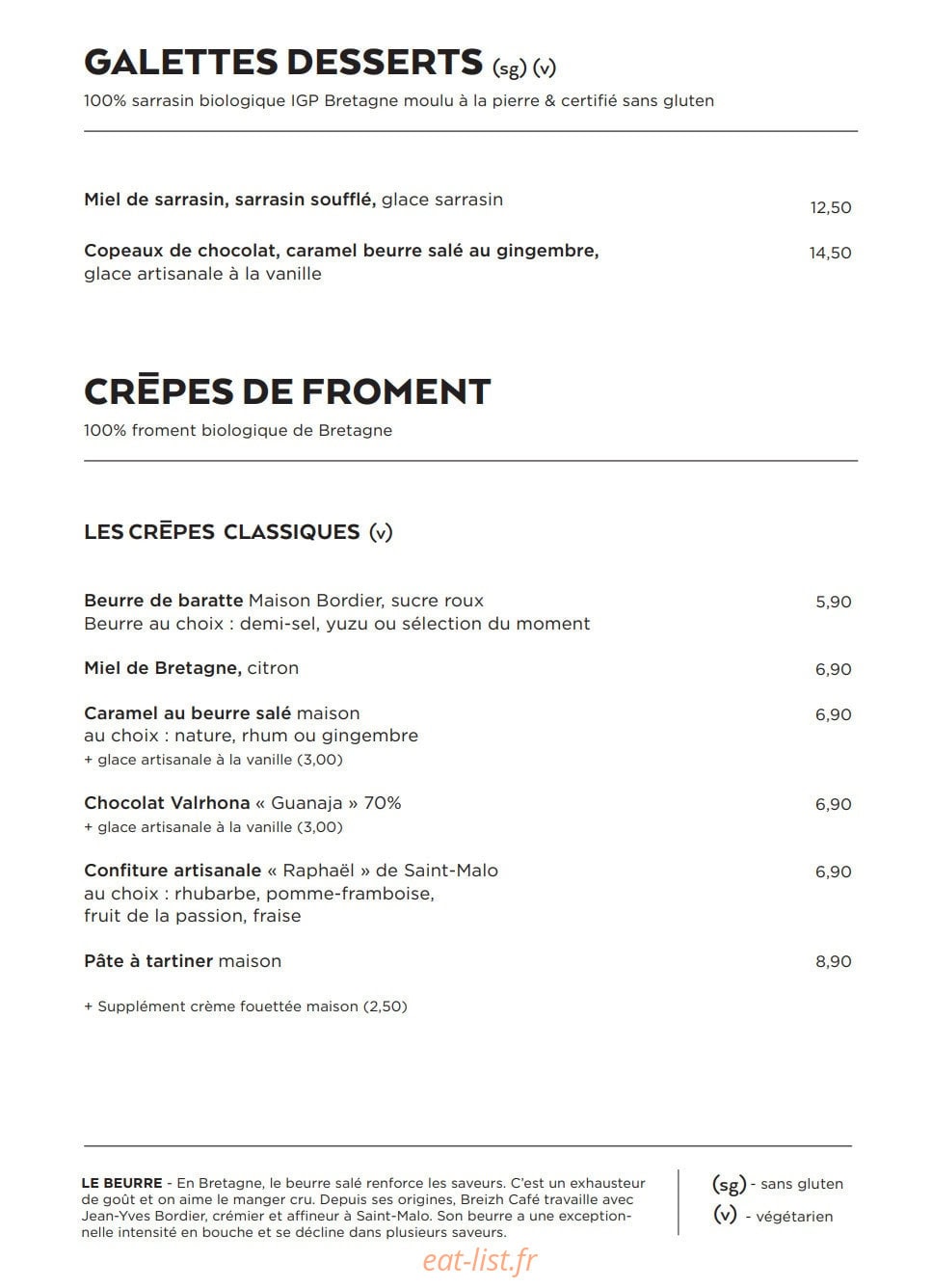 Breizh Café — carte page 6