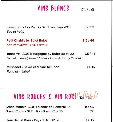Bulot Bulot — carte page 5