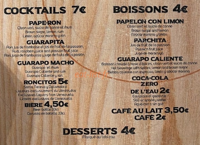 Bululu Arepera — carte page 3