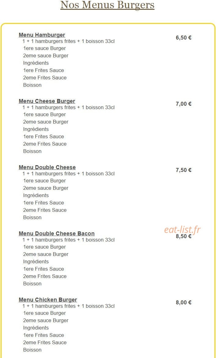 Burger Run Paris — carte page 6