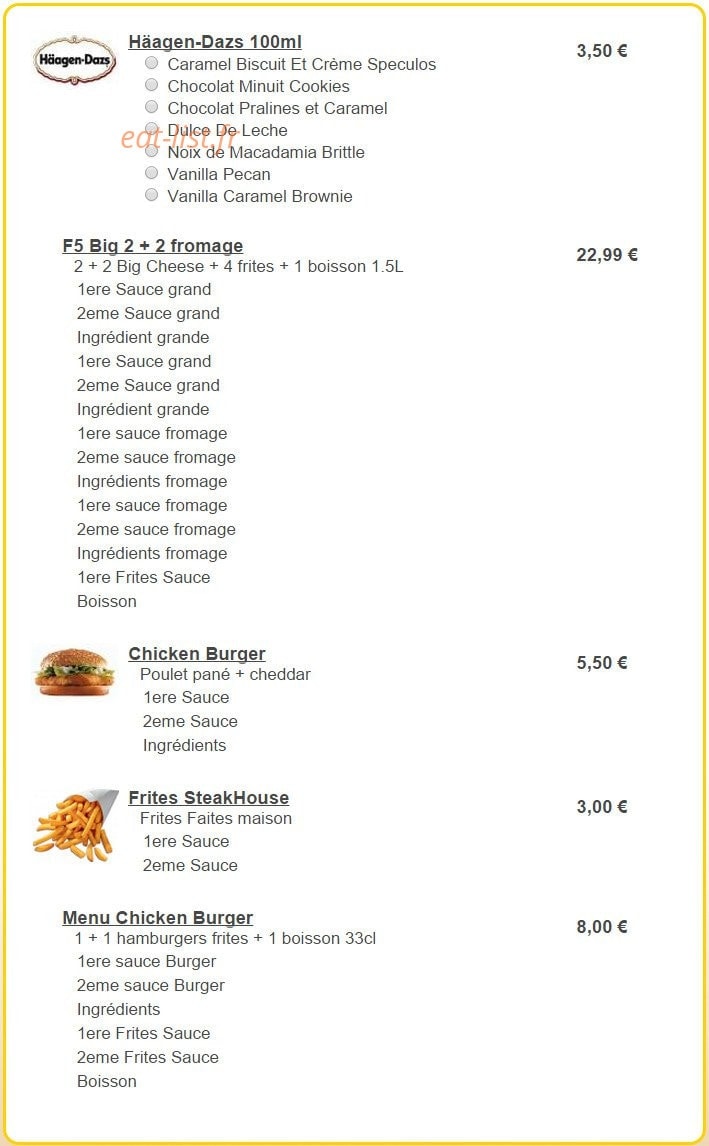 Burger Run Paris — carte page 1