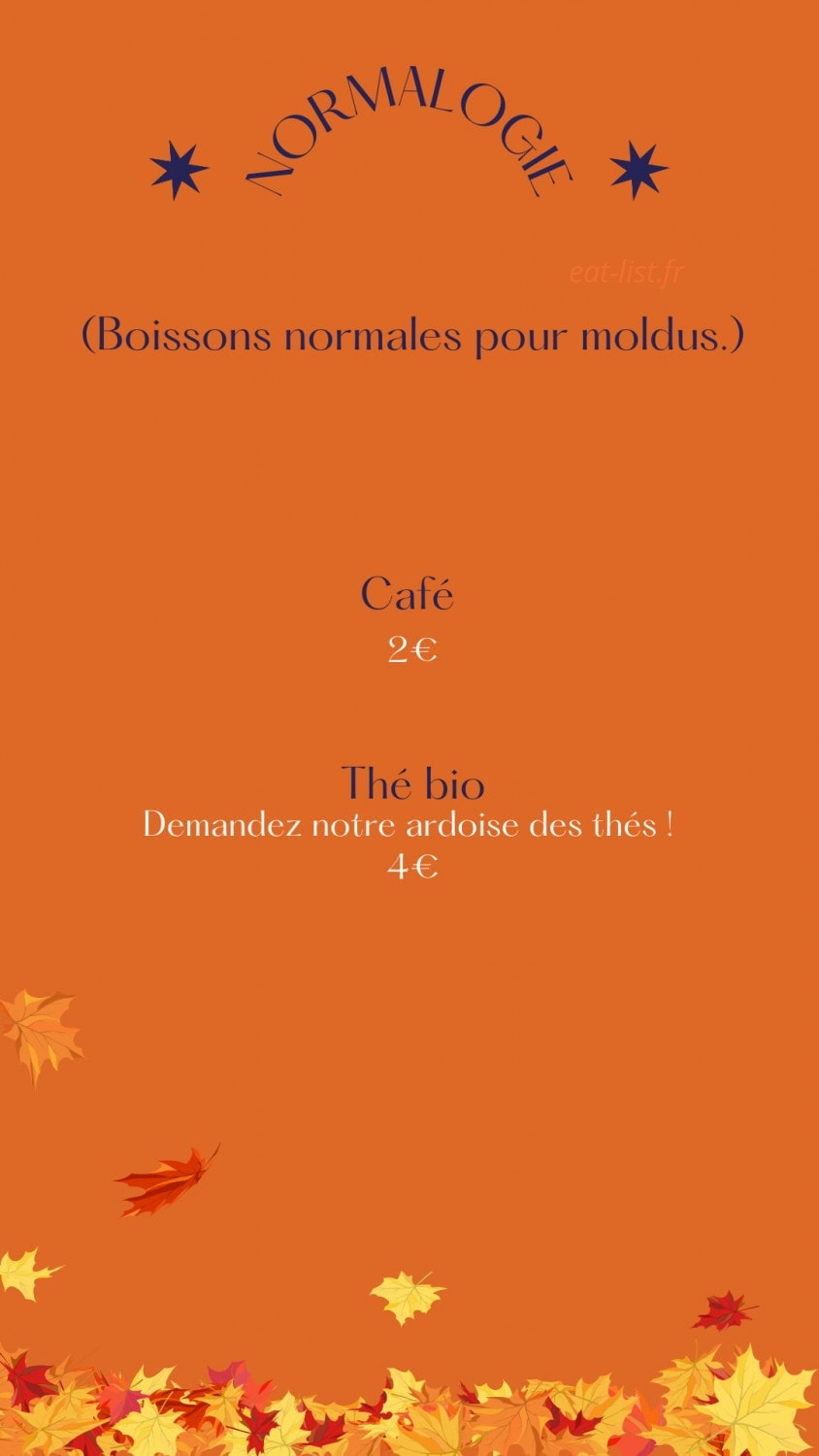 Café Contresort — carte page 9