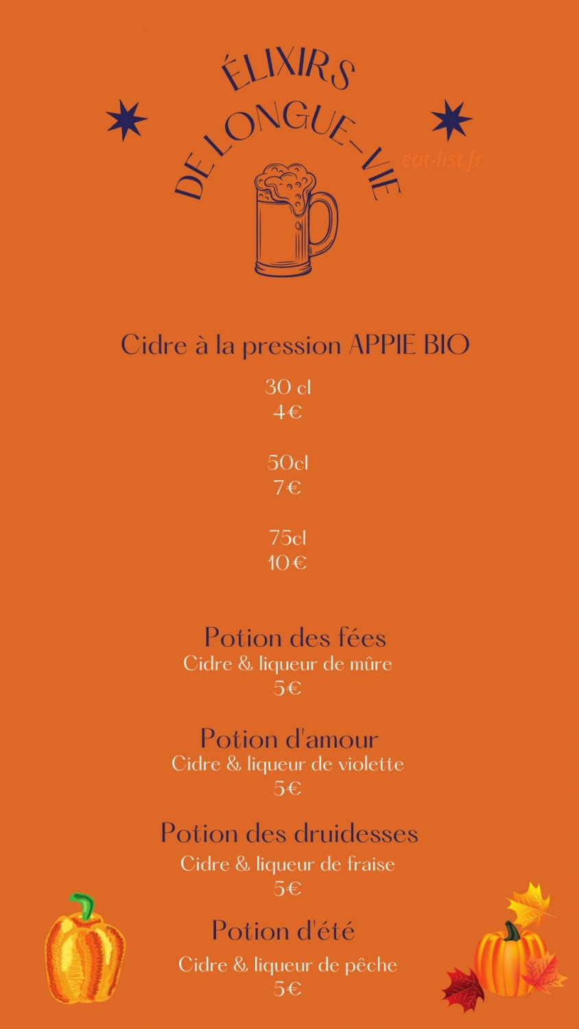 Café Contresort — carte page 10