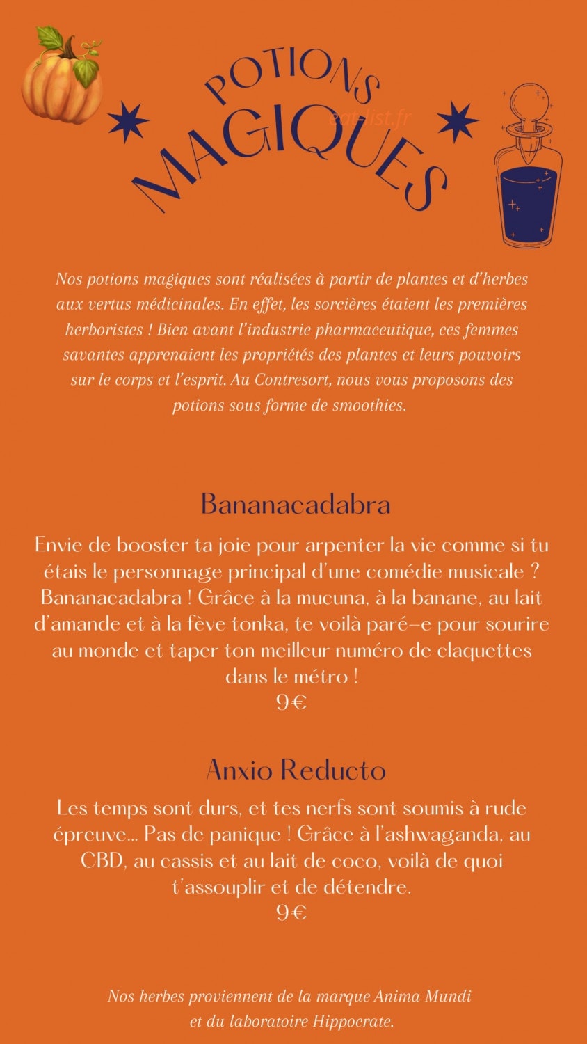 Café Contresort — carte page 8