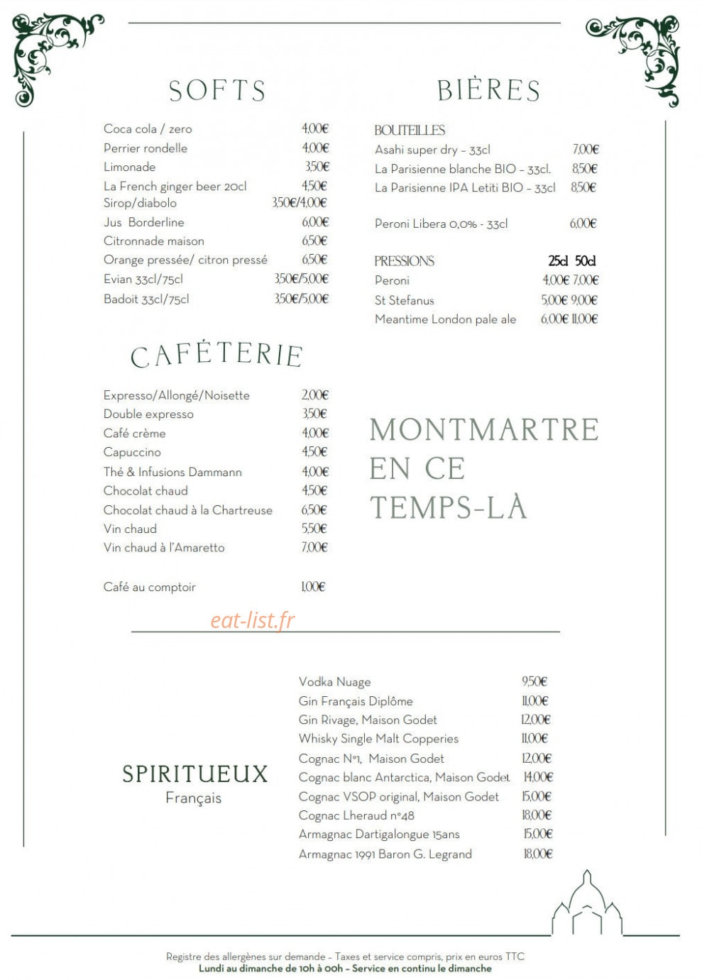 Café de Luce — carte page 3