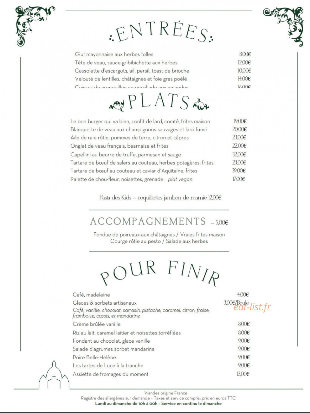 Café de Luce — carte page 2