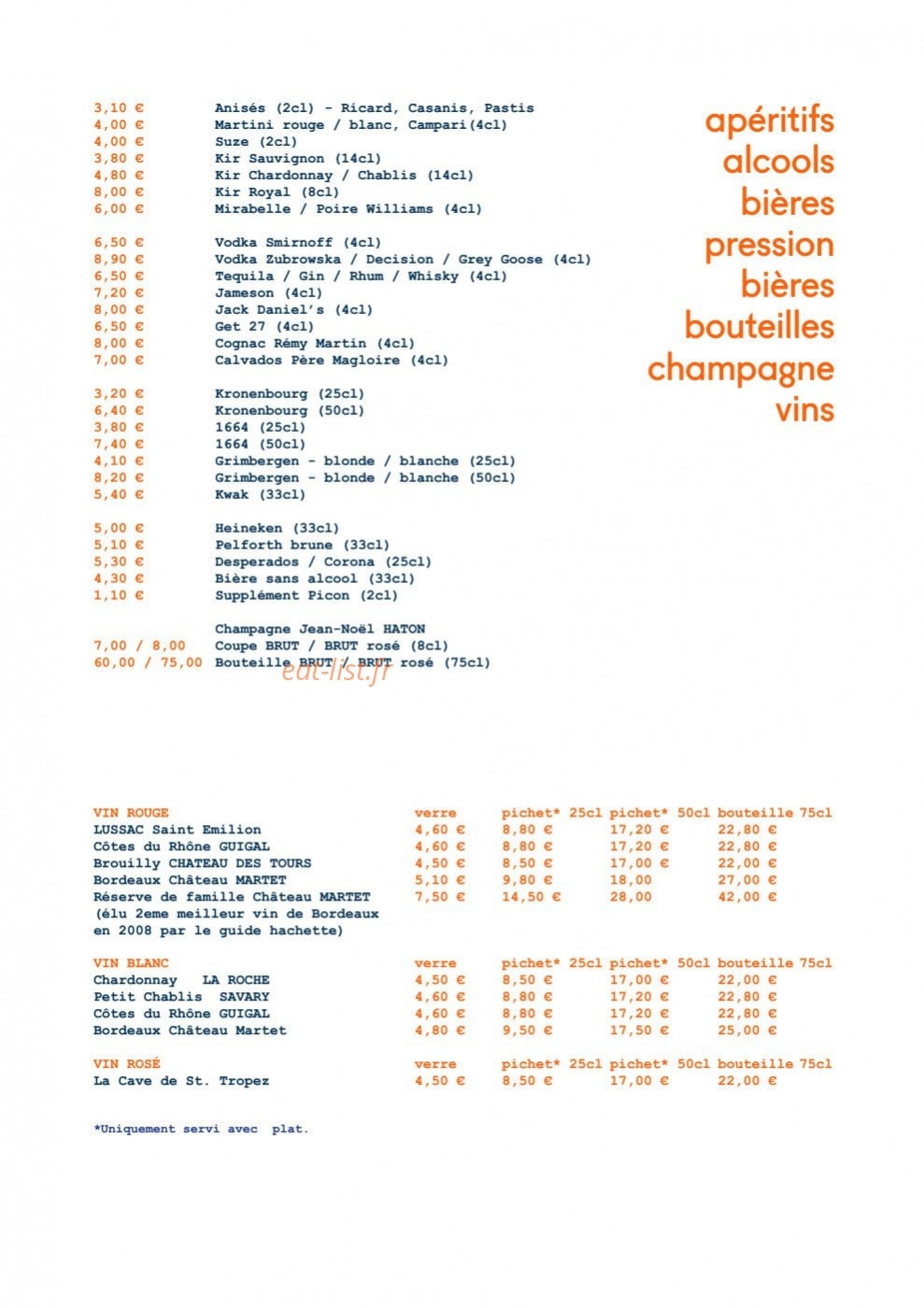 Café du Commerce Barbés — carte page 3