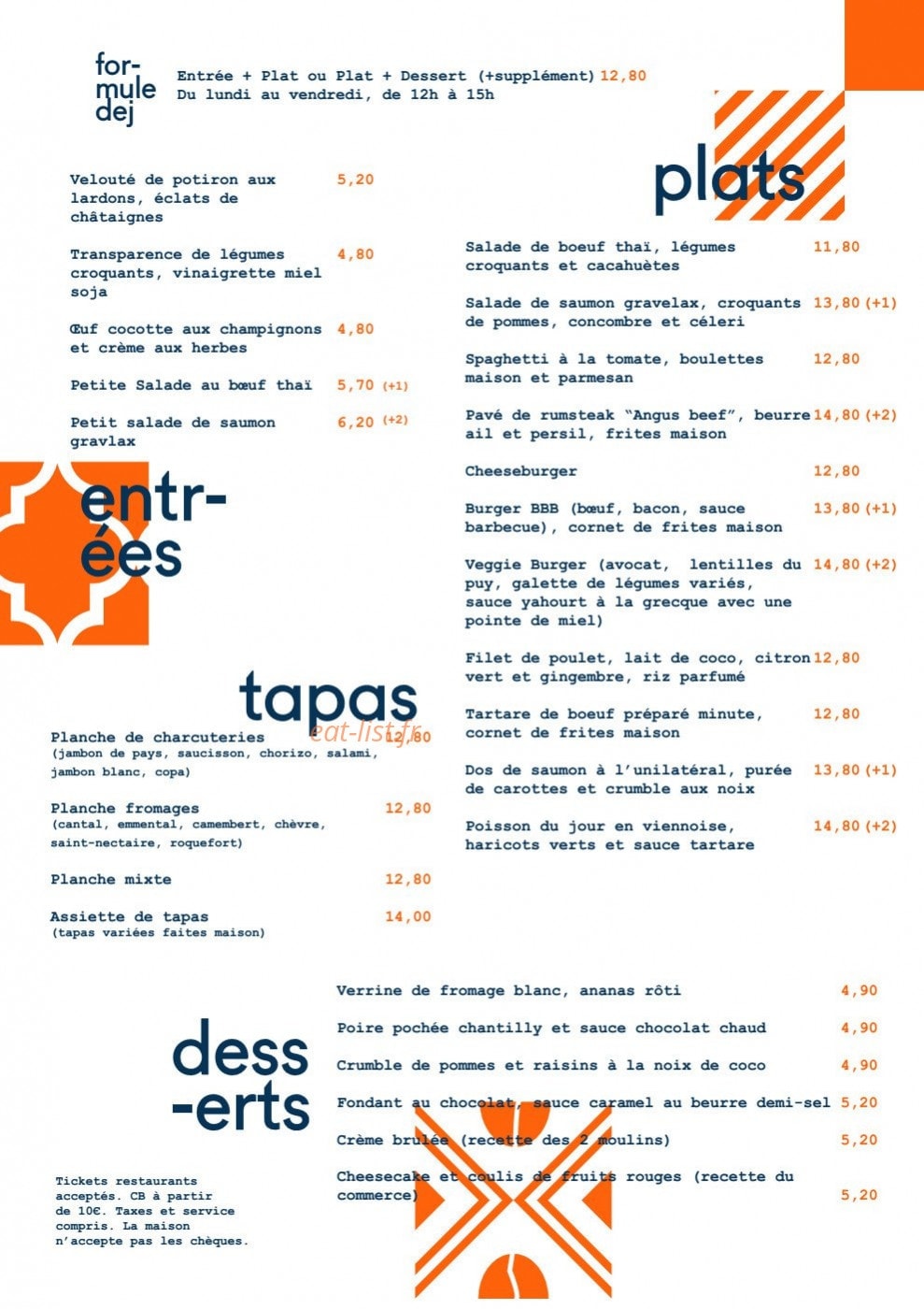 Café du Commerce Barbés — carte page 4