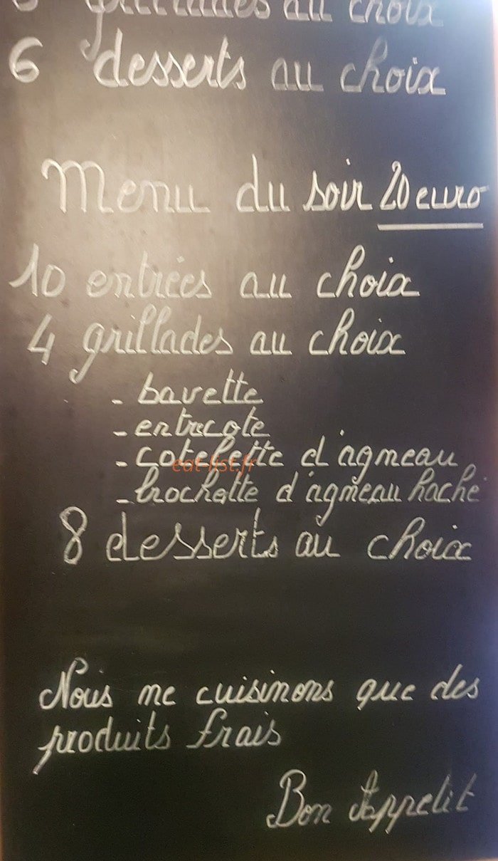 Café restaurant de la Paix — carte page 5