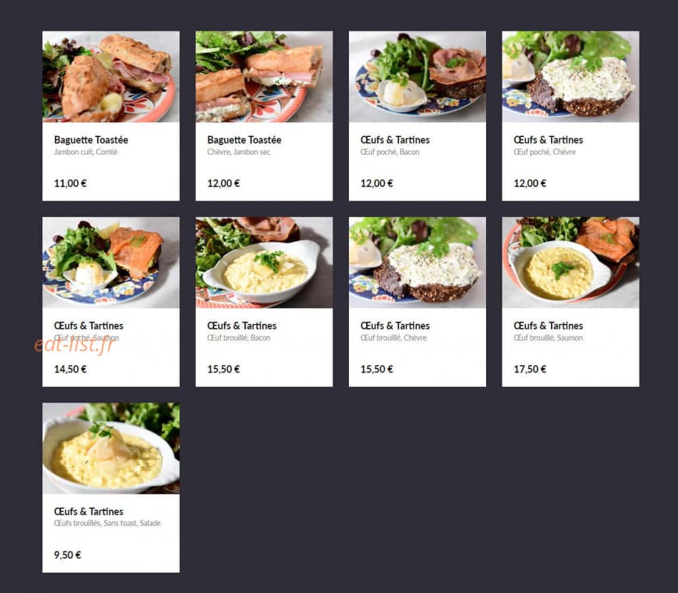 Café Tabac — carte page 2