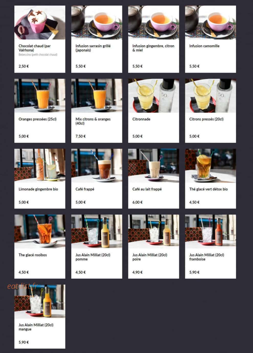 Café Tabac — carte page 5