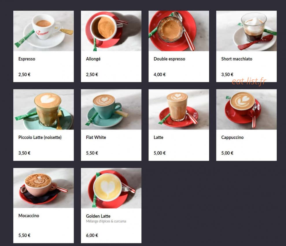 Café Tabac — carte page 1