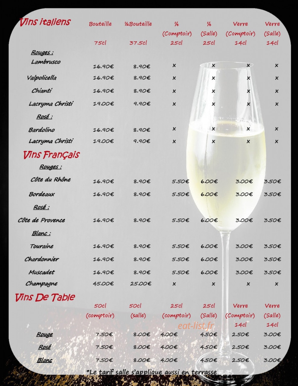 Chez Cyrille — carte page 8