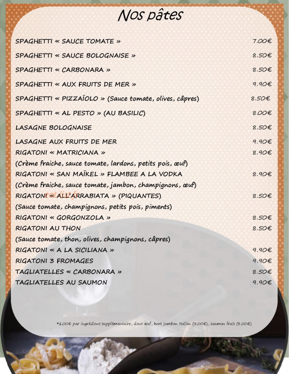 Chez Cyrille — carte page 2