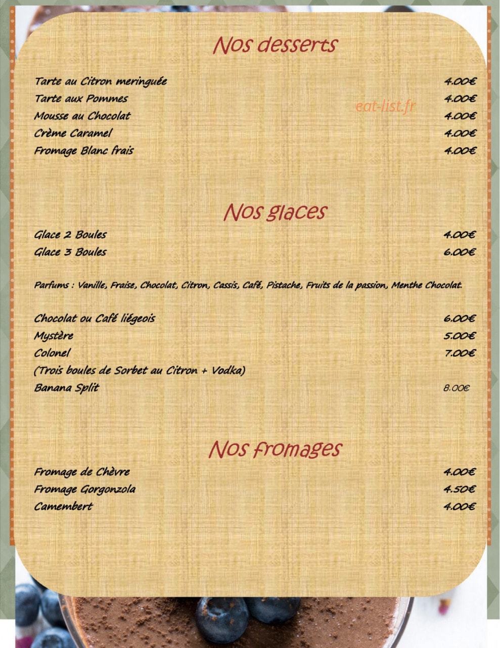 Chez Cyrille — carte page 5