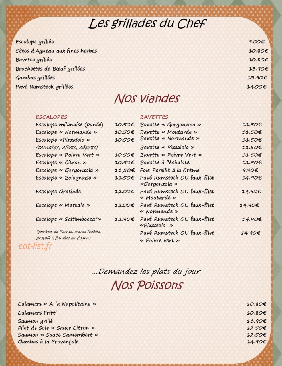 Chez Cyrille — carte page 4