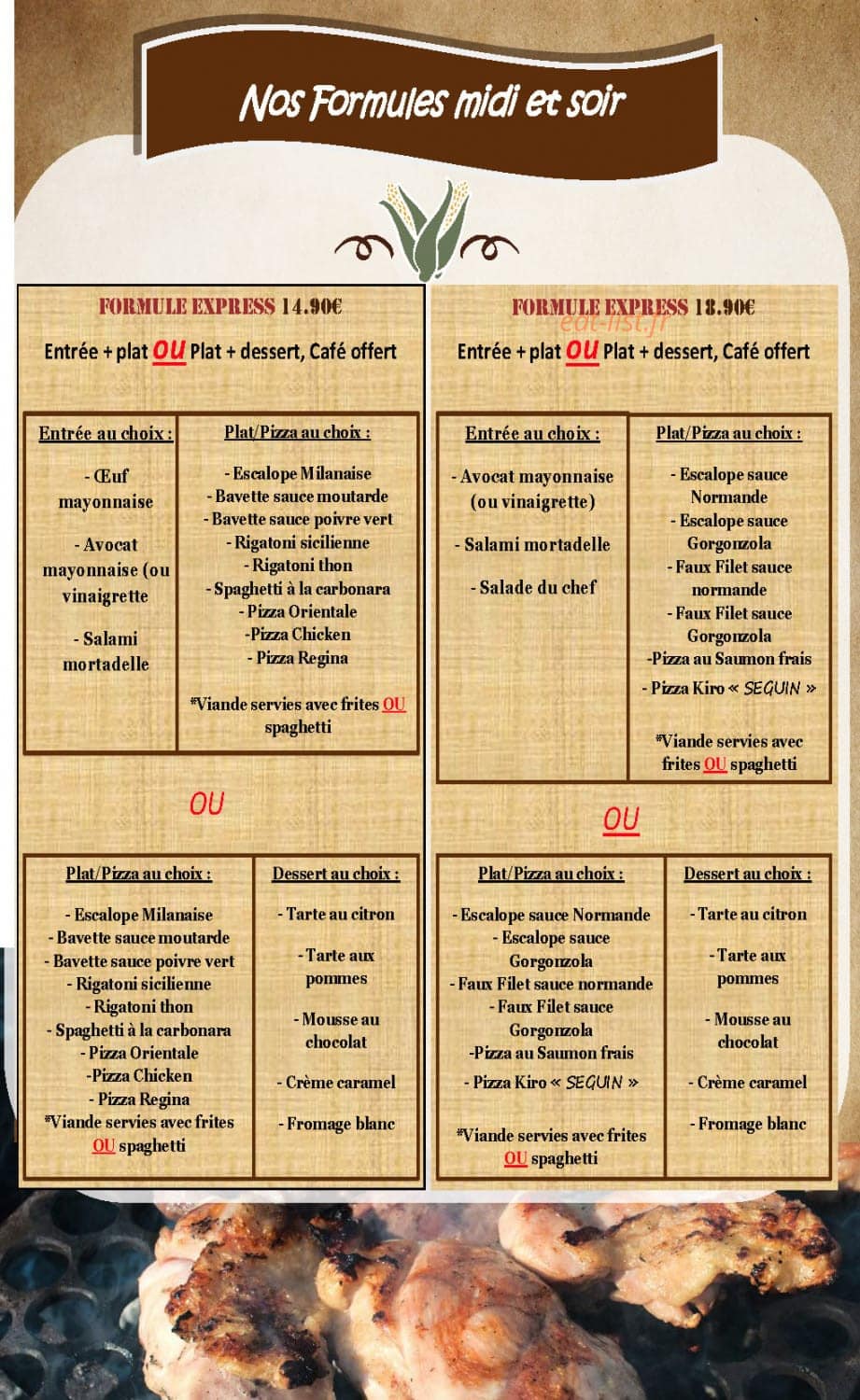 Chez Cyrille — carte page 7