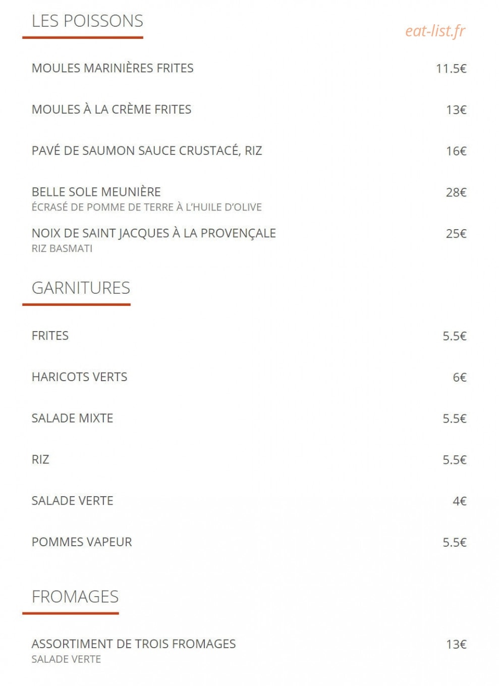 Chez Eugène — carte page 5