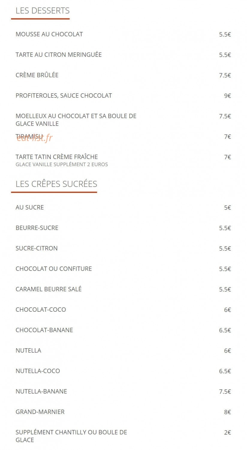 Chez Eugène — carte page 6