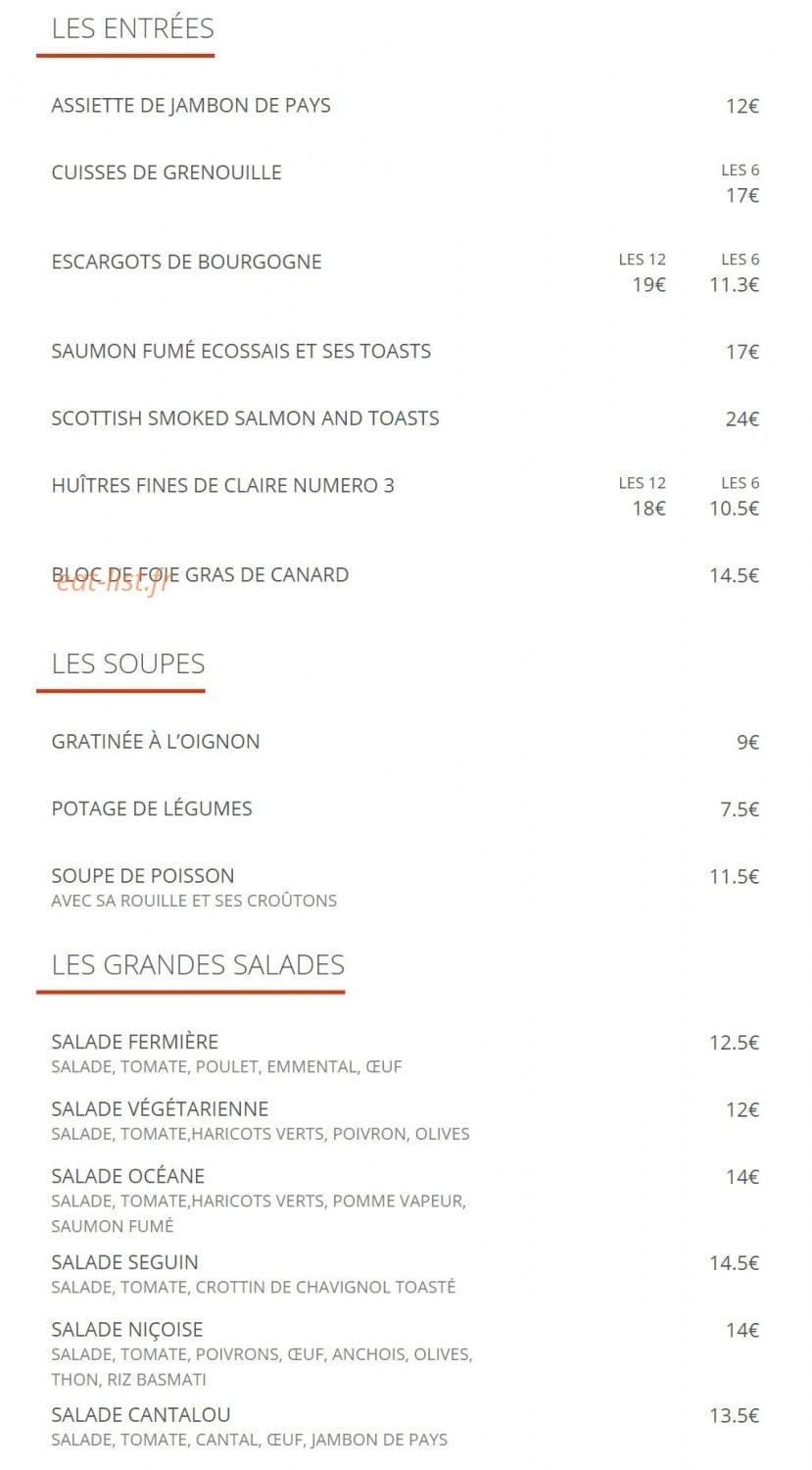 Chez Eugène — carte page 3