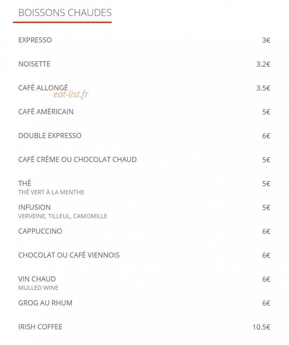 Chez Eugène — carte page 9