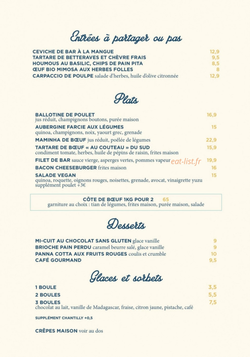 Chez Ginette — carte page 2