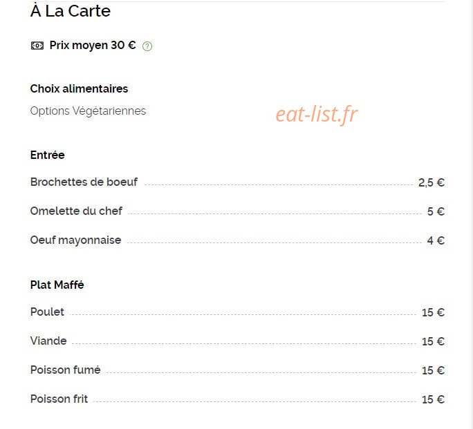 Chez Mich — carte page 1